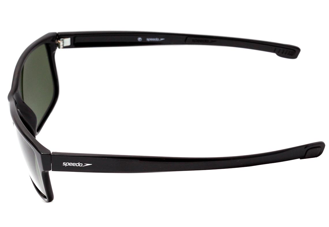 Óculos de Sol Speedo Flynn A01 Preto Brilho/ Verde Polarizado 57 mm