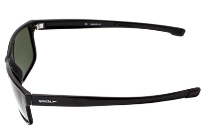 Óculos de Sol Speedo Flynn A01 Preto Brilho/ Verde Polarizado 57 mm
