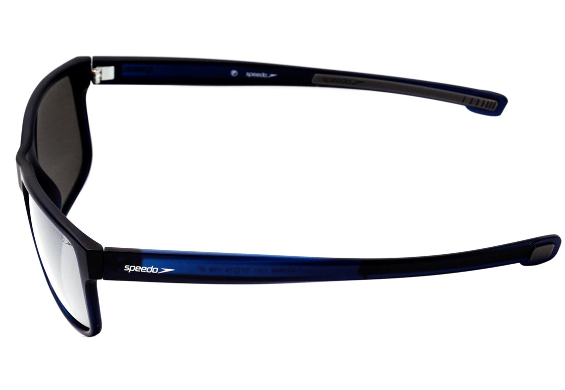 Óculos de Sol Speedo Flynn D01 Azul Translúcido Fosco/ Prata Espelhado Polarizado 57 mm