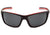 Óculos de Sol Speedo Kitesurf A03 Preto E Vermelho Fosco/ Preto Polarizado - Lente 6,4 Cm