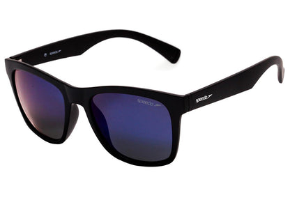 Óculos de Sol Speedo Liner A01 Preto Fosco / Azul Espelhado Polarizado - Lente 5,4 cm