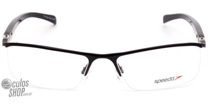 Óculos de Grau Speedo Sp1143 09D Preto Brilho E Fosco - 58 mm