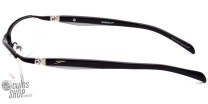 Óculos de Grau Speedo Sp1143 09D Preto Brilho E Fosco - 58 mm