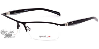 Óculos de Grau Speedo Sp1143 09D Preto Brilho E Fosco - 58 mm