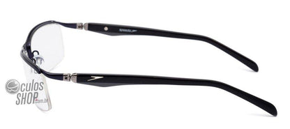 Óculos de Grau Speedo Sp1143 18E Azul Preto E Cinza Brilho - 58 mm