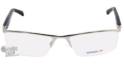 Óculos de Grau Speedo Sp1143 18J Prata E Preto Brilho - 58 mm