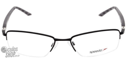 Óculos de Grau Speedo SP 1210 09D Preto Fosco e Cinza - Lente 5,4 cm