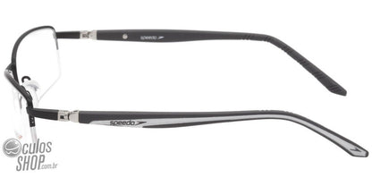 Óculos de Grau Speedo SP 1210 09D Preto Fosco e Cinza - Lente 5,4 cm