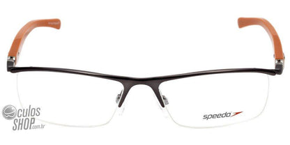 Óculos de Grau Speedo Sp1216 02L Prata Fosco E Laranja - 54 mm