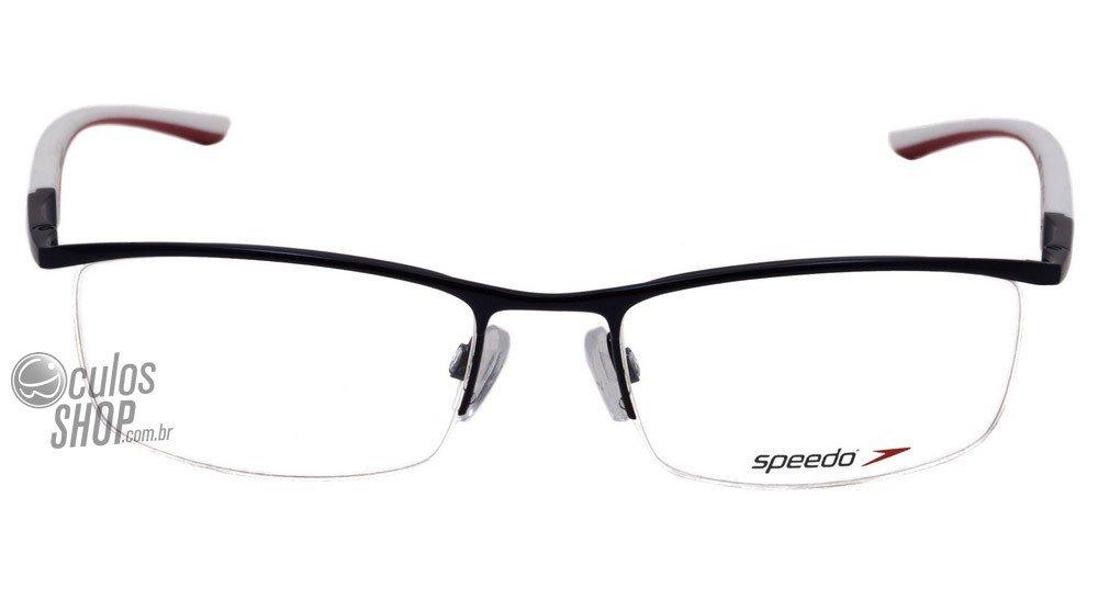 Óculos de Grau Speedo Sp 1255 06D Azul Branco E Vermelho Fosco - 54 mm