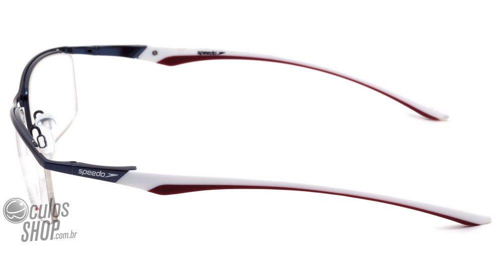 Óculos de Grau Speedo Sp 1255 06D Azul Branco E Vermelho Fosco - 54 mm