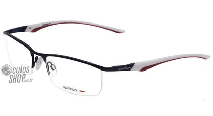 Óculos de Grau Speedo Sp 1255 06D Azul Branco E Vermelho Fosco - 54 mm