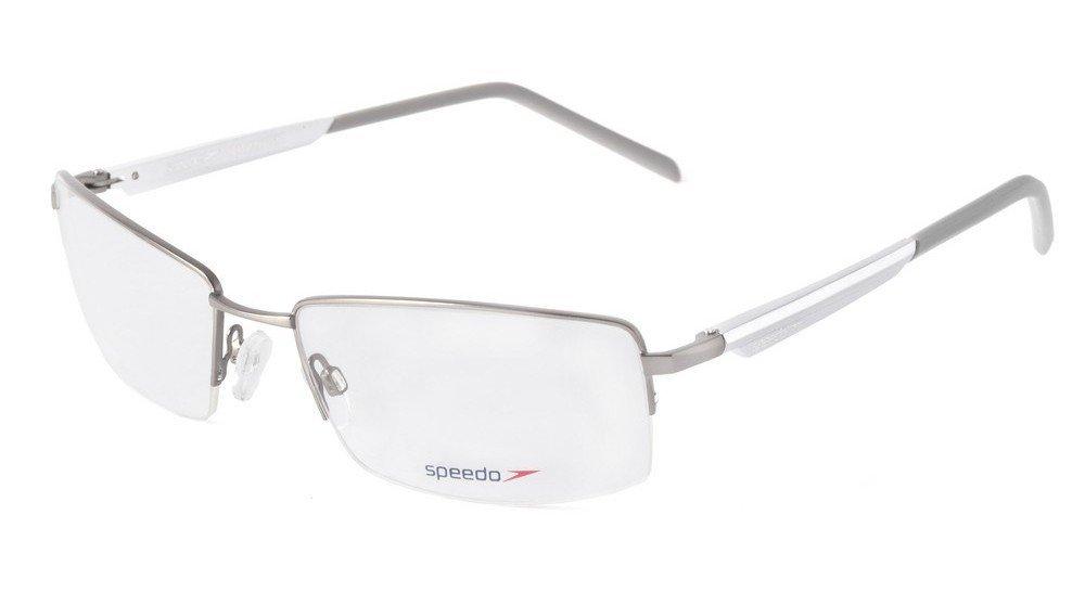 Óculos de Grau Speedo Sp 1268 02D Cinza E Prata Fosco - 60 mm