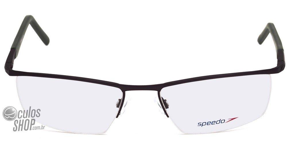 Óculos de Grau Speedo Sp 1271 09A Preto E Verde Fosco - 55 mm
