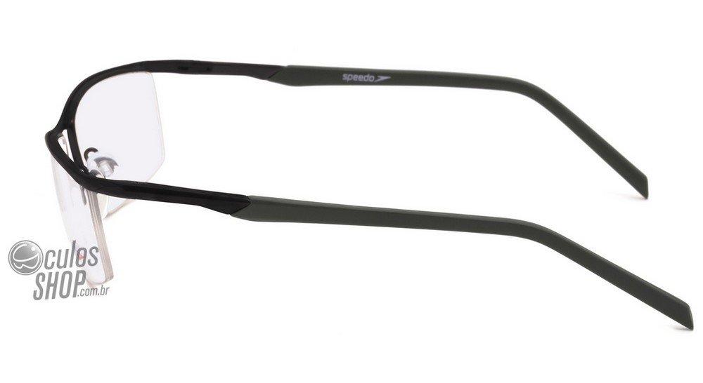 Óculos de Grau Speedo Sp 1271 09A Preto E Verde Fosco - 55 mm