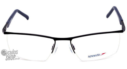 Óculos de Grau Speedo Sp 1273 06B Preto E Azul Fosco - 56 mm