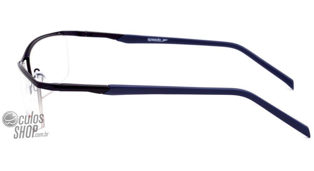 Óculos de Grau Speedo Sp 1273 06B Preto E Azul Fosco - 56 mm