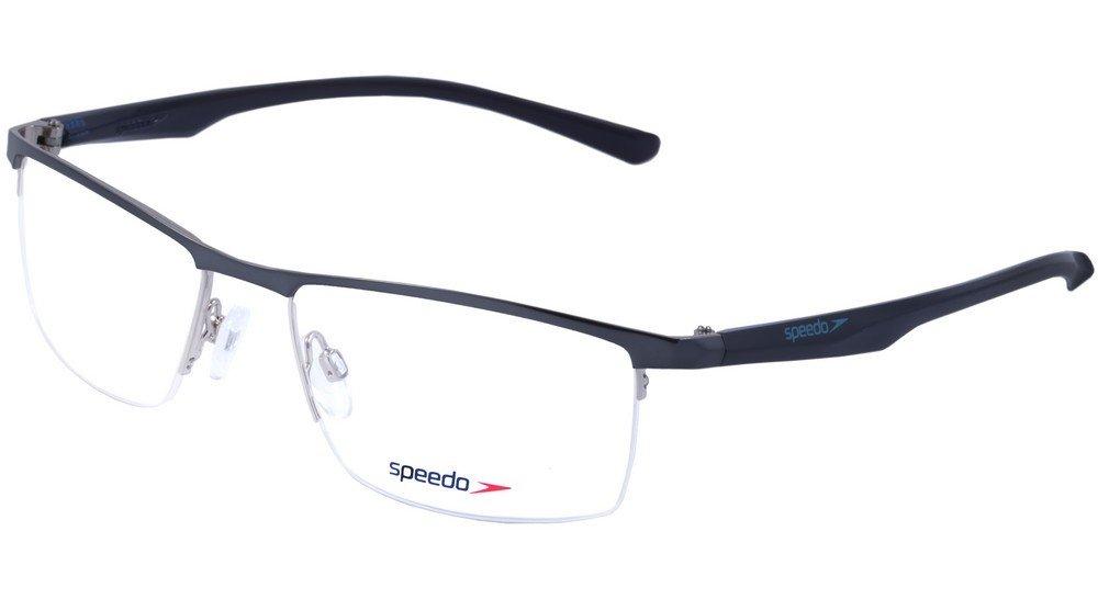 Óculos de Grau Speedo Sp 1299 03D Cinza Brilho E Azul Fosco - 55 mm