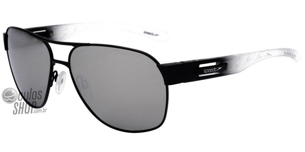 Óculos de Sol Speedo Sp 3031 09D Preto E Transparente/ Preto Espelhado Polarizado - 60 mm