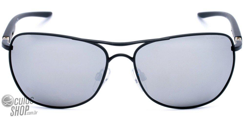 Óculos de Sol Speedo Sp 3036 09D Preto Fosco/ Preto Espelhado Polarizado - Lente 6,2 Cm