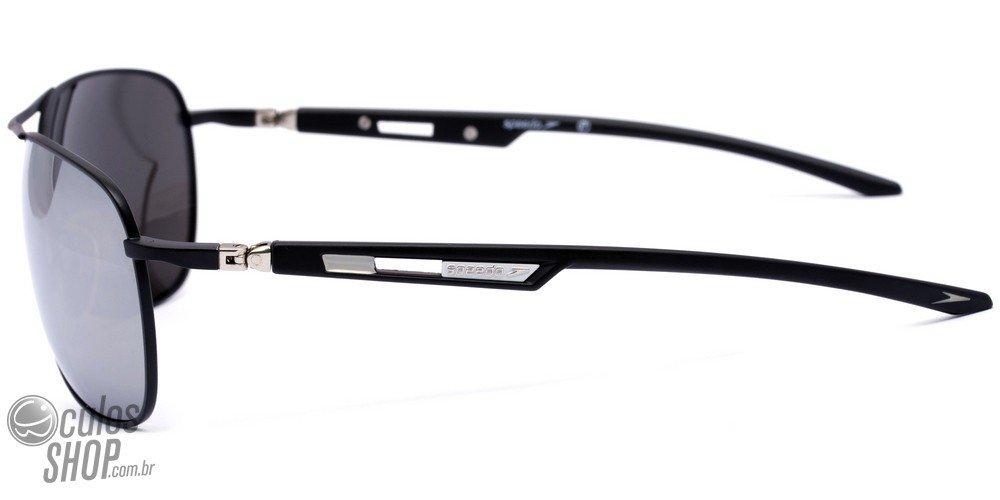 Óculos de Sol Speedo Sp 3036 09D Preto Fosco/ Preto Espelhado Polarizado - Lente 6,2 Cm