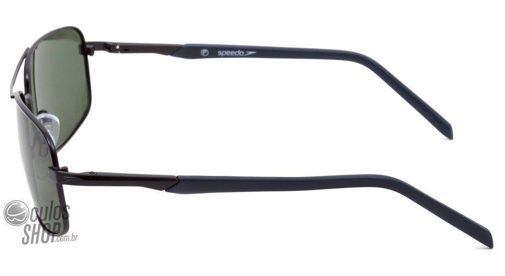 Óculos de Sol Speedo Sp 3042 09A Preto E Azul Fosco/ Verde - Lente 6,0 Cm