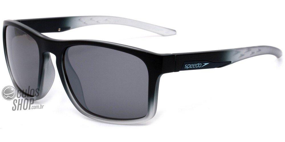 Óculos de Sol Speedo Sp 5005 A02 Preto E Transparente Fosco/ Preto Espelhado Polarizado - 57 mm