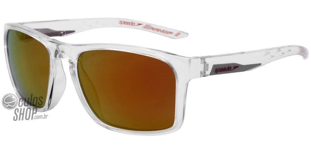 Óculos de Sol Speedo Sp 5005 T02 Transparente/ Vermelho Espelhado Polarizado - 57 mm