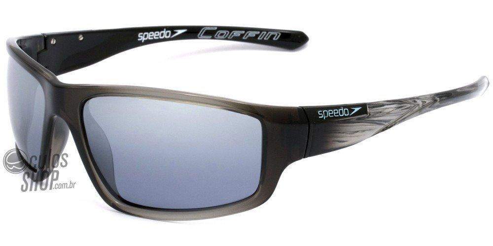 Óculos de Sol Speedo Sp 5006 B02 Preto E Cinza/ Preto Espelhado Polarizado - 63 mm