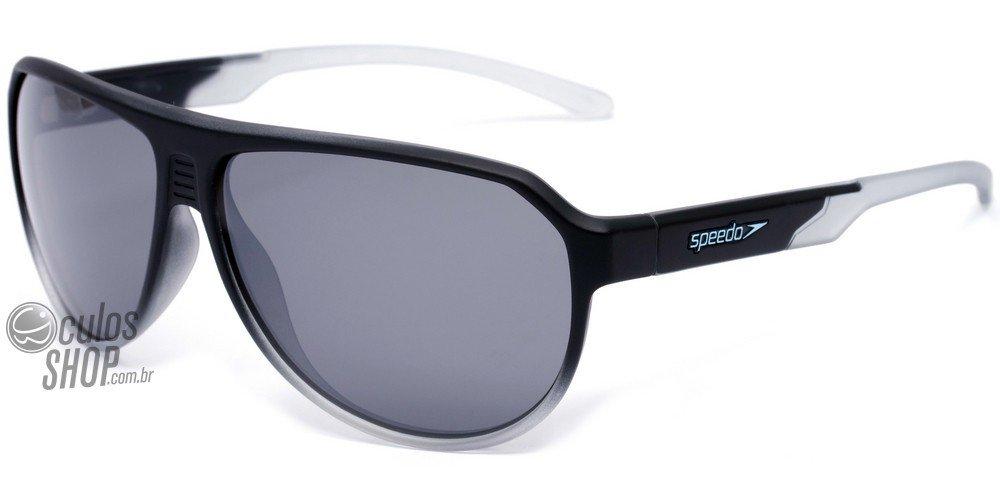 Óculos de Sol Speedo Sp 5008 T01 Transparente E Branco Brilho/ Preto Degradê Polarizado