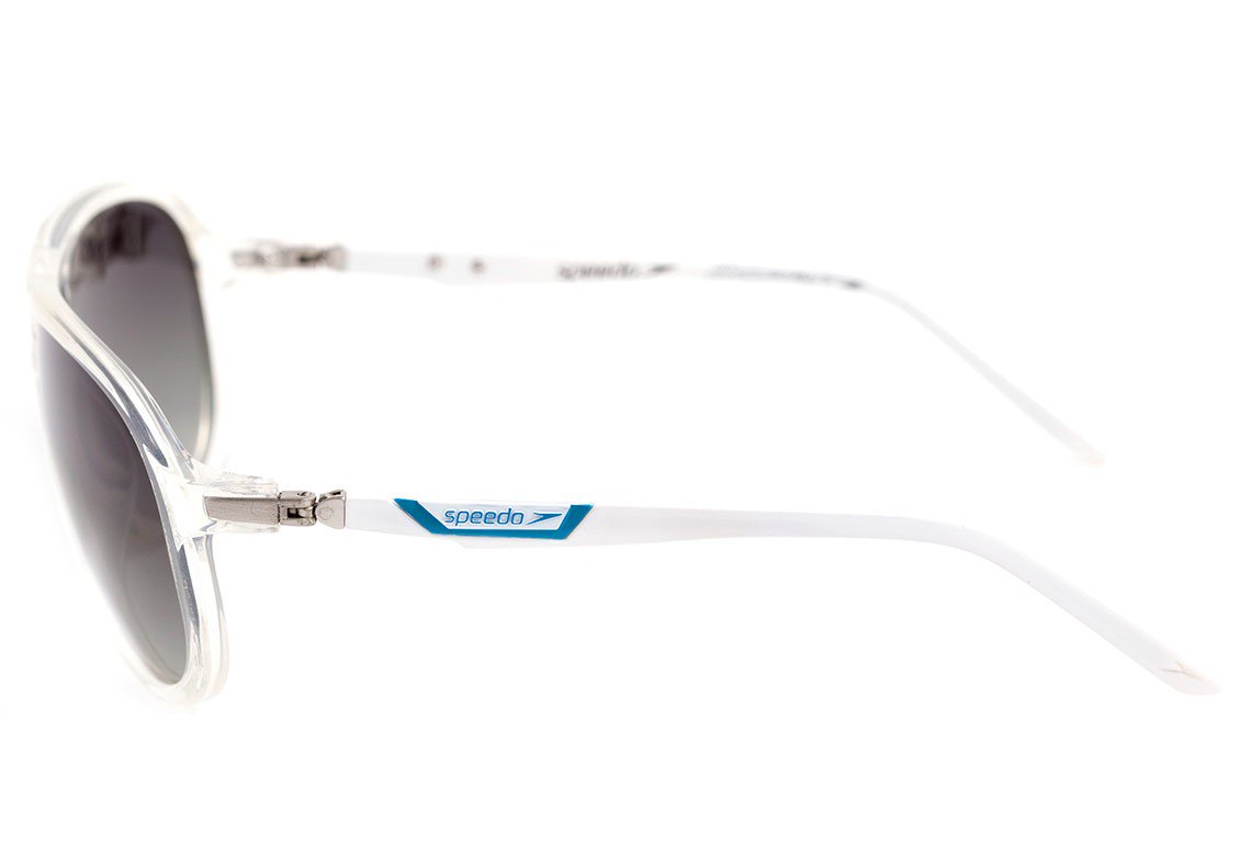 Óculos de Sol Speedo Sp 5011 T10 Transparente E Branco Brilho/ Preto Degradê Polarizado - 61 mm
