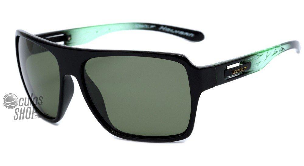 Óculos de Sol Speedo Sp 5013 A01 Preto E Verde/ Verde Polarizado - 61 mm