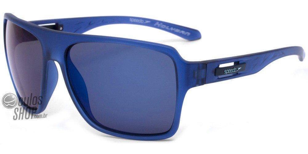 Óculos de Sol Speedo Sp 5013 H07 Azul Fosco/ Azul Espelhado Polarizado - 61 mm