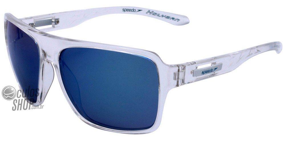 Óculos de Sol Speedo Sp 5013 T05 Transparente/ Azul Espelhado Polarizado - 61 mm