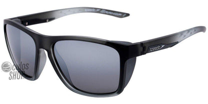 Óculos de Sol Speedo Sp 5014 B03 Preto E Transparente Fosco/ Preto Espelhado Polarizado - 60 mm