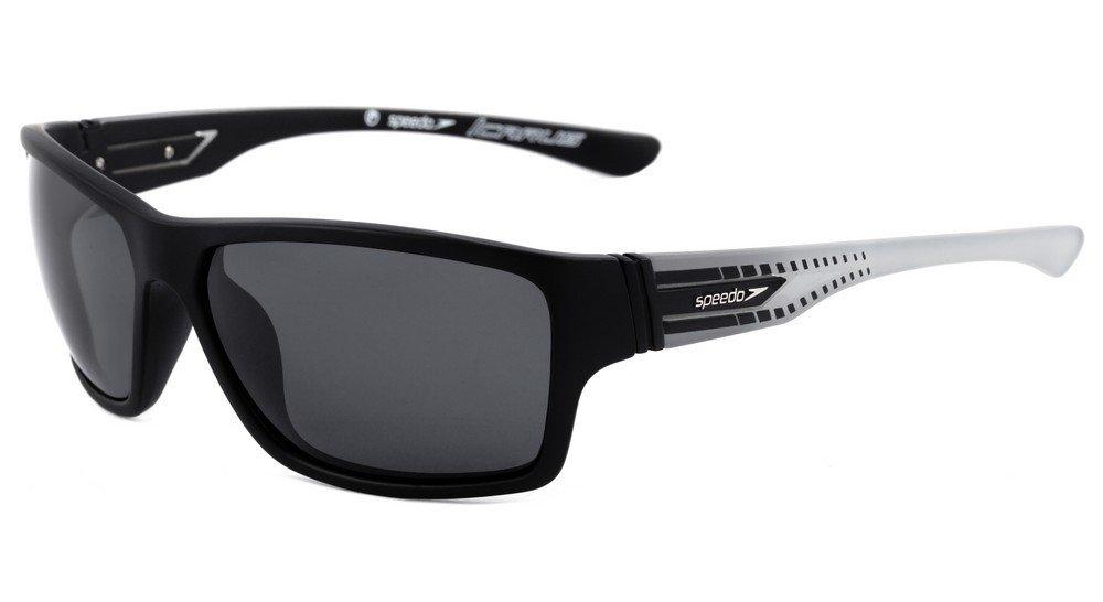 Óculos de Sol Speedo Sp 5037 A02 Preto E Cinza Fosco/ Preto Polarizado - Lente 6,1 Cm