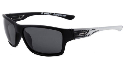 Óculos de Sol Speedo Sp 5037 A02 Preto E Cinza Fosco/ Preto Polarizado - Lente 6,1 Cm