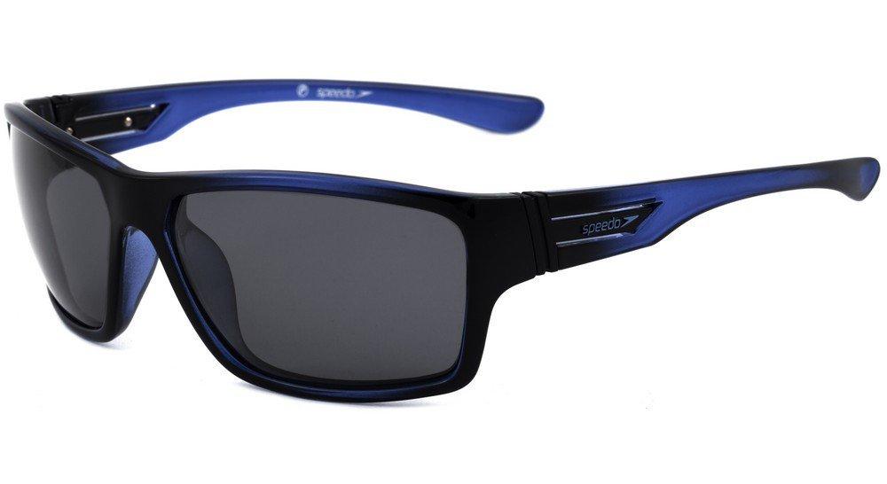 Óculos de Sol Speedo Sp 5037 T03 Preto E Azul/ Preto Polarizado - 61 mm