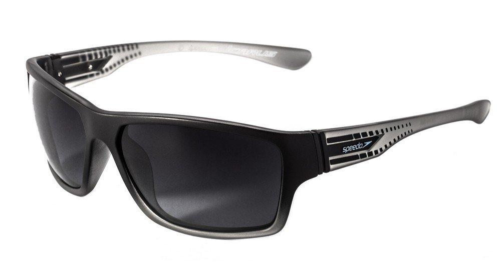 Óculos de Sol Speedo Sp 5037 T04 Preto Fosco E Cinza Translúcido/ Preto Degradê Polarizado - 61 mm