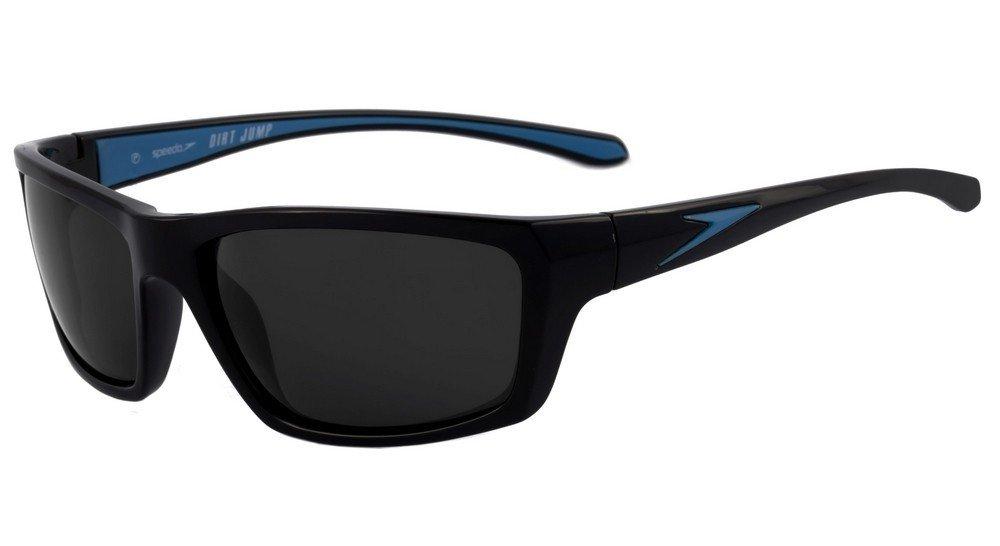 Óculos de Sol Speedo Sp 5046 A01 Preto Brilho E Azul/ Preto Polarizado - 61 mm