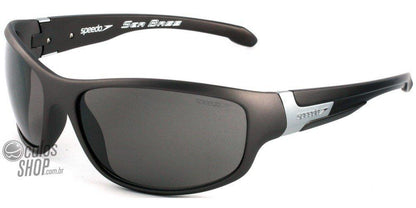 Óculos de Sol Speedo Sp 561 C01 Cinza Fosco/ Preto - 63 mm