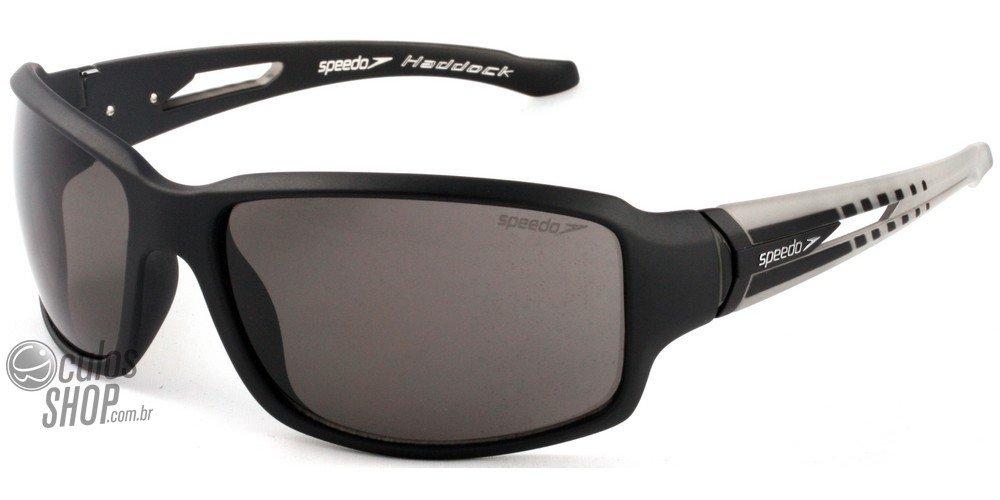 Óculos de Sol Speedo Sp 567 A02 Preto E Transparente Fosco/ Preto - 65 mm
