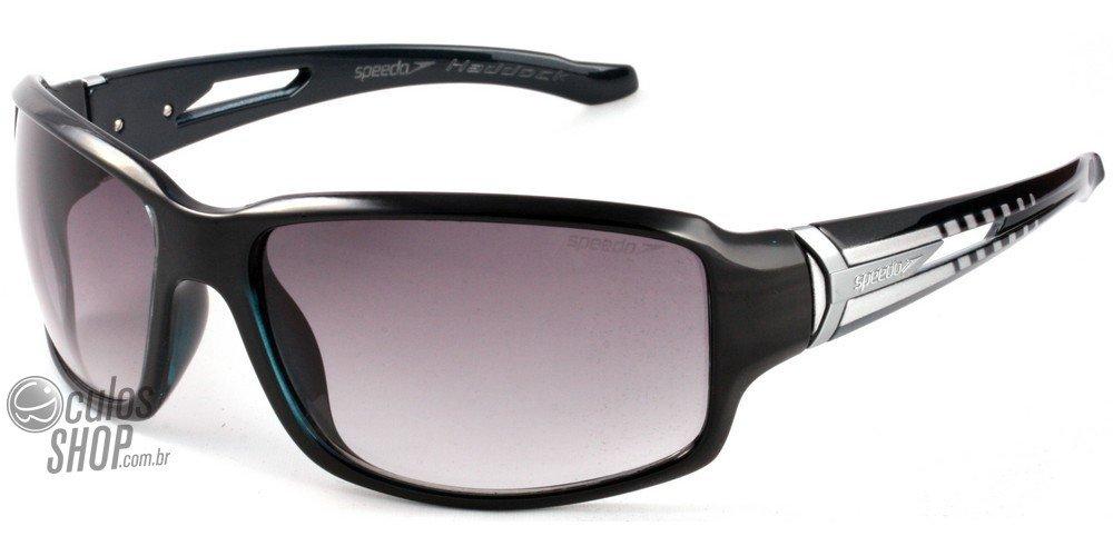 Óculos de Sol Speedo Sp 567 A06 Azul Escuro Brilho/ Preto Degradê - 65 mm