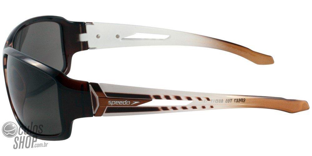 Óculos de Sol Speedo Sp 567 T03 Marrom E Transparente Brilho/ Preto - 65 mm