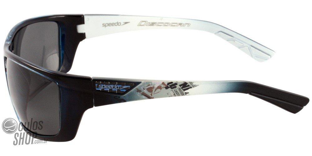 Óculos de Sol Speedo Sp 568 D02 Azul Translúcido E Branco/ Preto - 63 mm