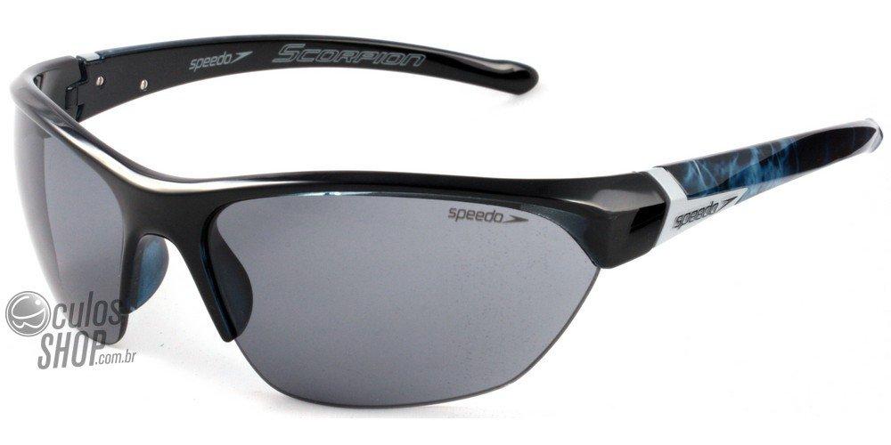 Óculos de Sol Speedo Sp 569 D02 Azul Mesclado Brilho/ Preto - 69 mm