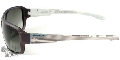 Óculos de Sol Speedo Sp 575 B02 Cinza E Branco Fosco/ Verde Degradê - 62 mm
