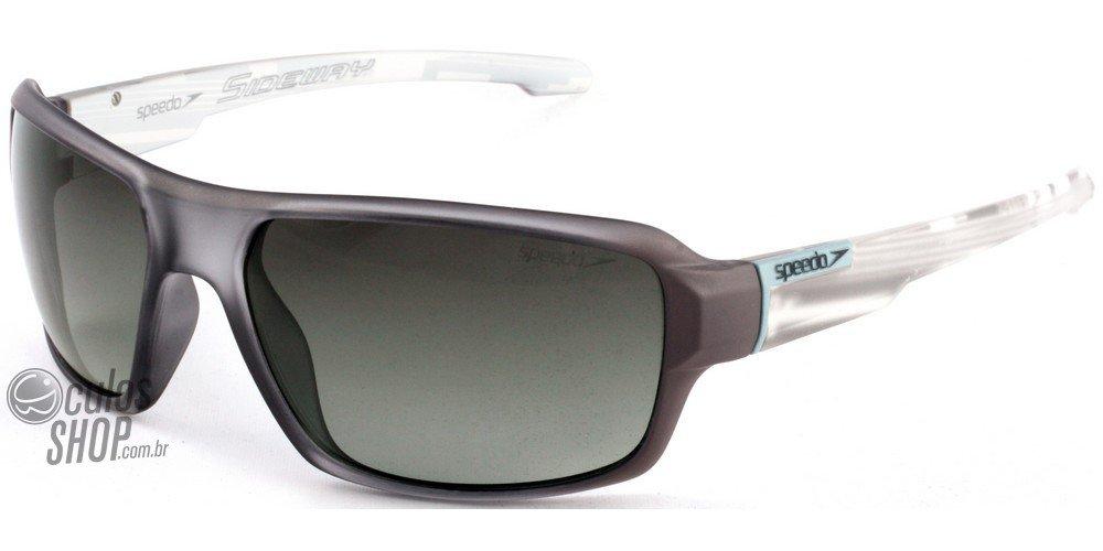 Óculos de Sol Speedo Sp 575 B02 Cinza E Branco Fosco/ Verde Degradê - 62 mm