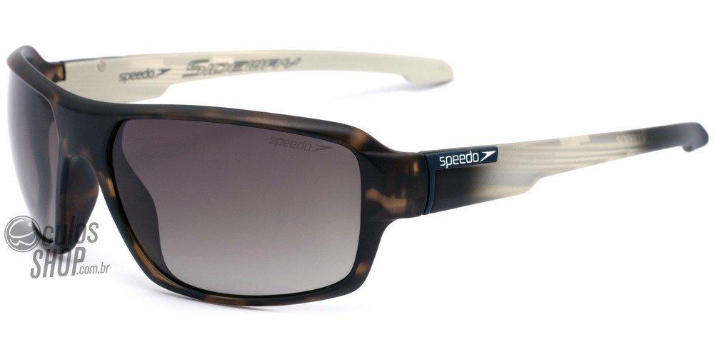 Óculos de Sol Speedo Sp 575 D01 Marrom E Branco Fosco/ Marrom Degradê - 62 mm