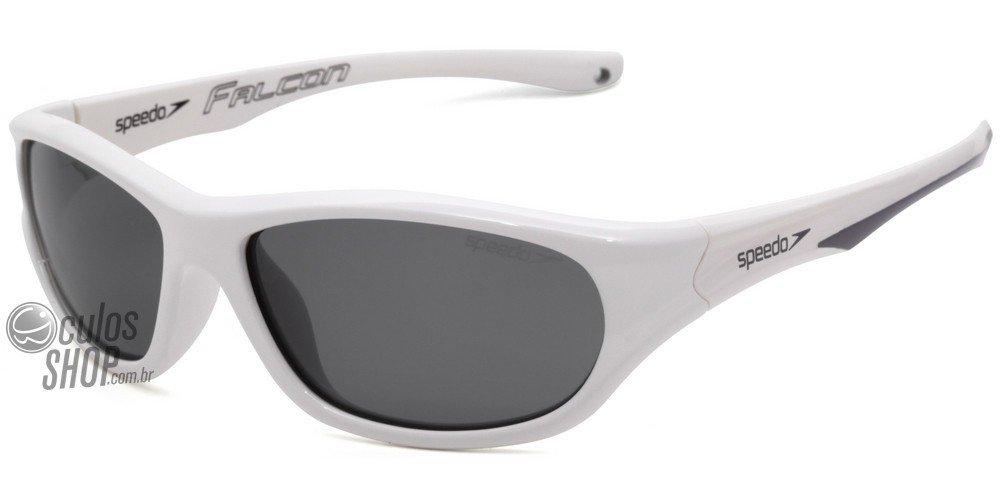 Óculos de Sol Speedo Sp 591 A02 Branco E Cinza/ Preto Polarizado - 54 mm
